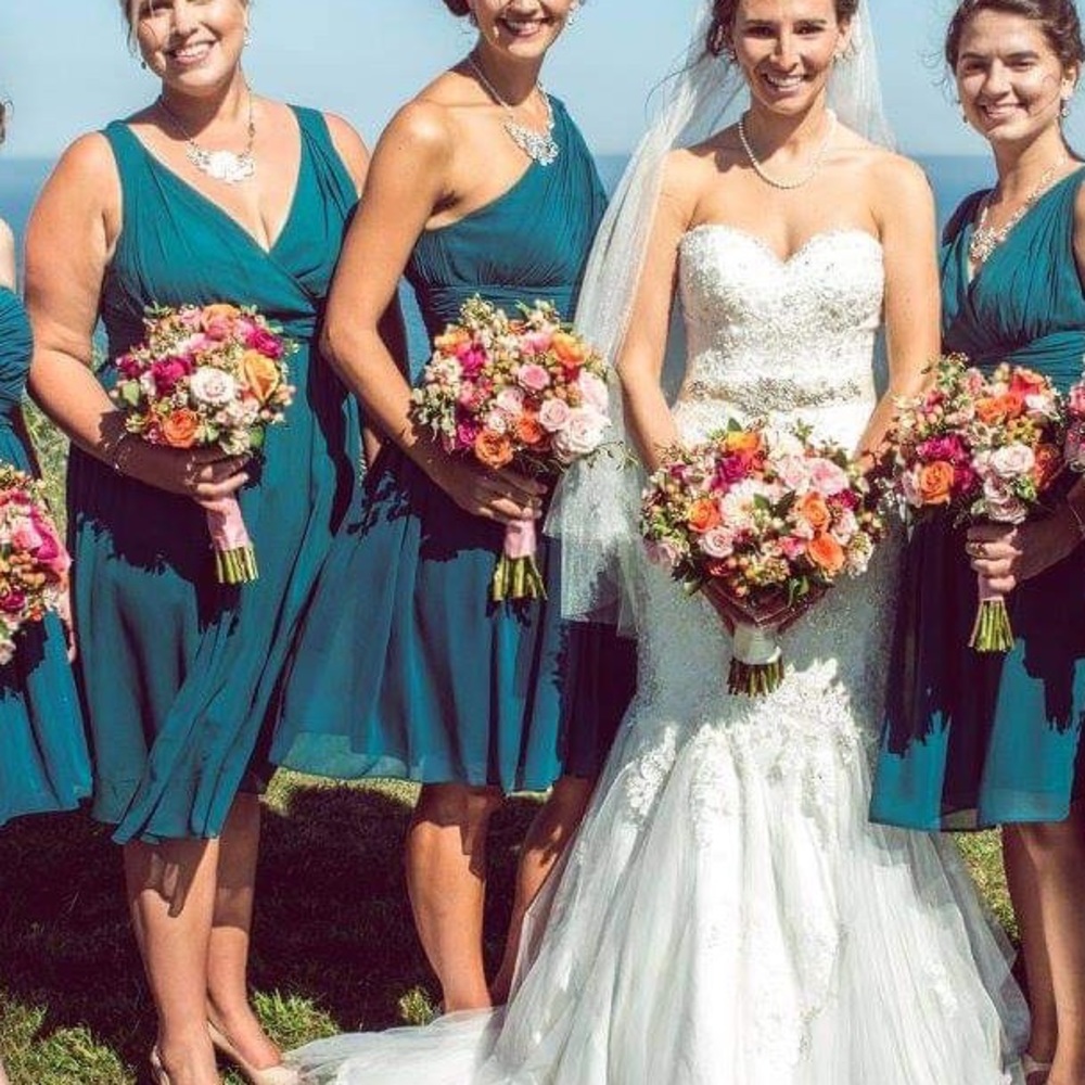 Donna Morgan Jade single strap dress